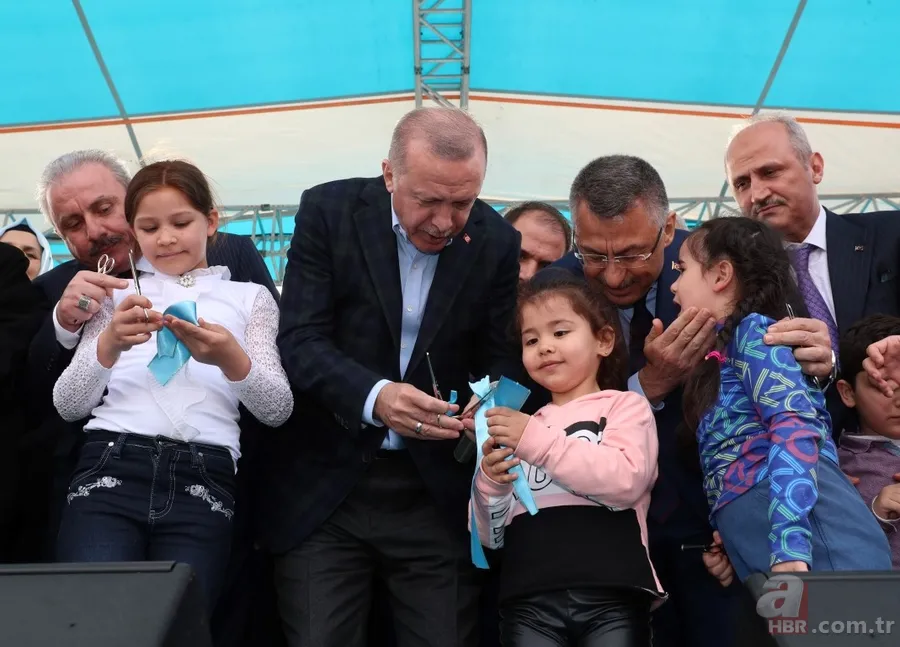 Başkan Erdoğan kurdeleyi kesip otomobille yolu test etti! Kuzey Marmara Otoyolu Kınalı-Odayeri Kesimi açıldı... 14