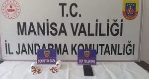 Manisa’da üzerinde sentetik ecza haplarıyla yakalandı