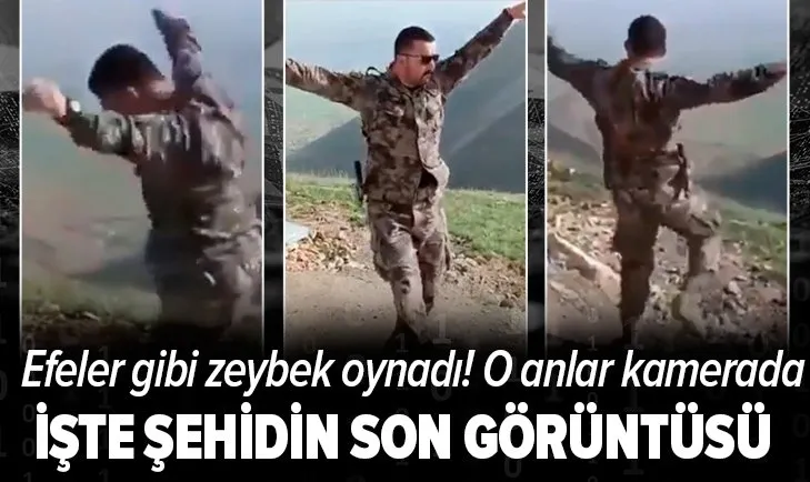 İşte Şehit Veli Kabalay'ın son görüntüsü! Efeler gibi zeybek oynamış