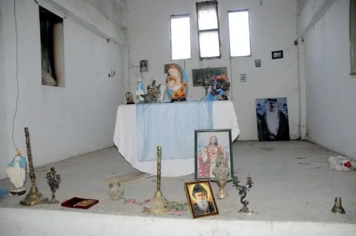 Terör örgütü PKK/YPG, Tel Abyad'daki kiliseyi karargah olarak kullanmış