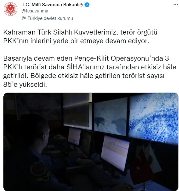 Son dakika: Pençe-Kilit Operasyonu’nda 85 terörist etkisiz hale getirildi - 2