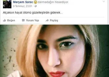 Son paylaşımı ölüm üzerineydi