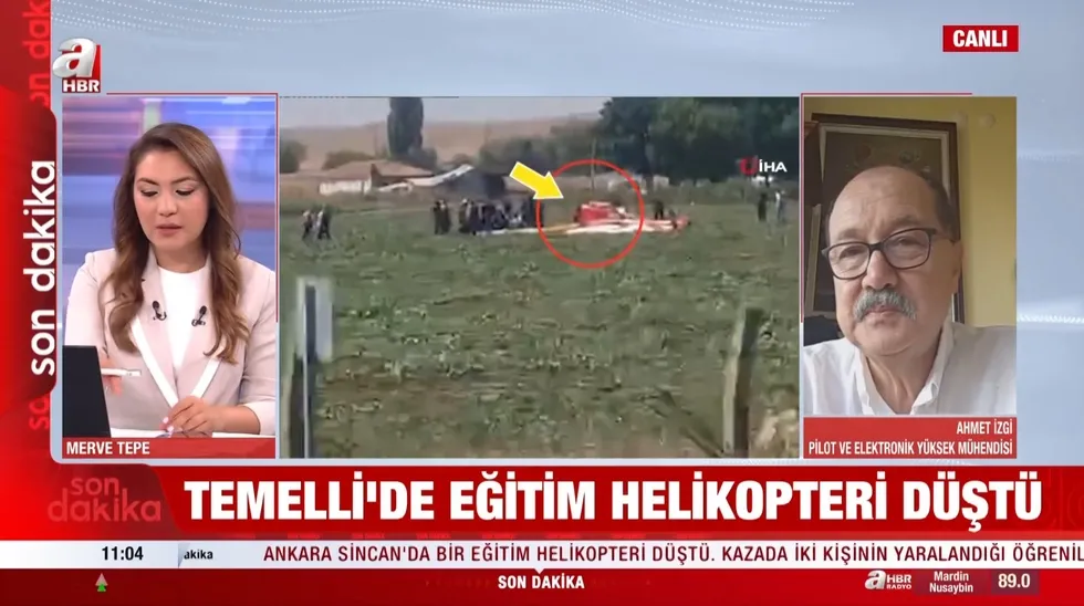 Ankara'da korkutan eğitim helikopteri kazası: 2 kişi yaralandı - 4