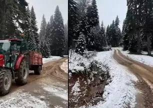 Bartın'ın yüksek kesimlerine ilk kar düştü