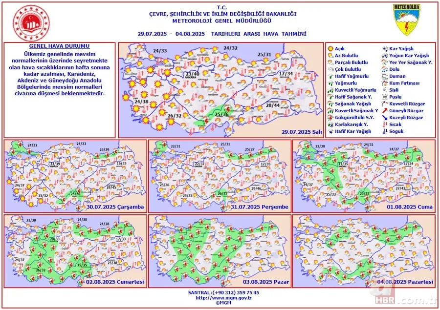 Tropik nem etkisi sona eriyor! Sıcaklıklar 5 derece düşecek: Meteoroloji gün gün paylaştı: İstanbul dahil 31 ilde gök gürültülü yağış 2