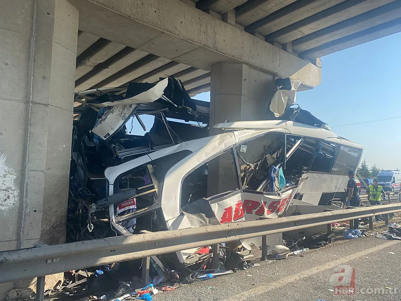 Ankara'da katliam gibi kaza! Yolcu otobüsü köprünün ayağına saplandı | Kahreden detay ortaya çıktı 11