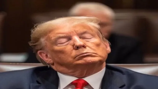 Trump tarihi duruşmada uyuyakaldı