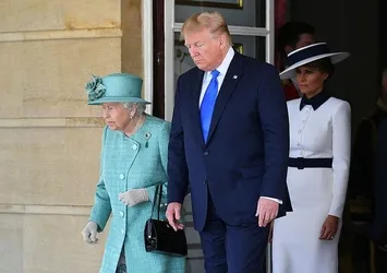 Trump'ı Prens ve Kraliçe karşıladı