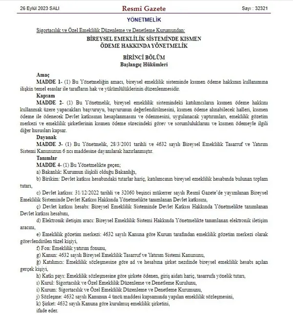 BES’te kısmen ödeme dönemi başlıyor! Resmi Gazete’de yayımlandı