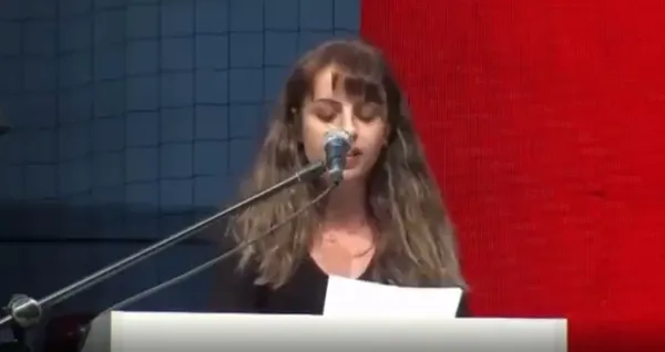 İzmir Barosu Genel Kurulu'nda sözde avukat Aryen Turan'dan TSK'ya iftira terör örgütü PKK'ya destek! - 1