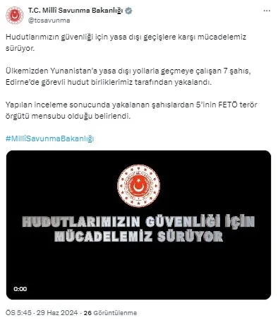 Hudutlarda yasa dışı geçişe geçit yok! 5 FETÖ’cü termal kamera ile yakalandı