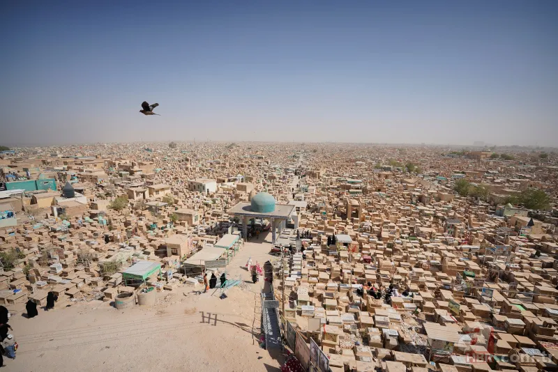 Dünyanın en büyük mezarlığı! Kurban Bayramı'nda böyle görüntülendi 1
