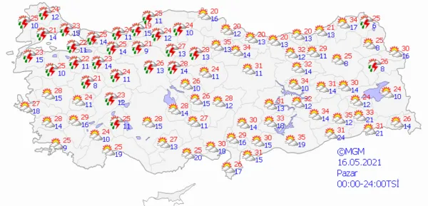 1621004075410.png Meteoroloji Genel Müdürlüğü açıkladı! Tam kapanma sonrasında hava nasıl olacak? İstanbul Ankara İzmir hava durumu - 4