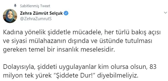 Aile, Çalışma ve Sosyal Hizmetler Bakanı Selçuk'tan kadına şiddet mesajı - 1