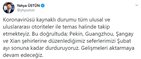 THY Koronavirüs nedeniyle Çin seferlerini durdurdu - 1