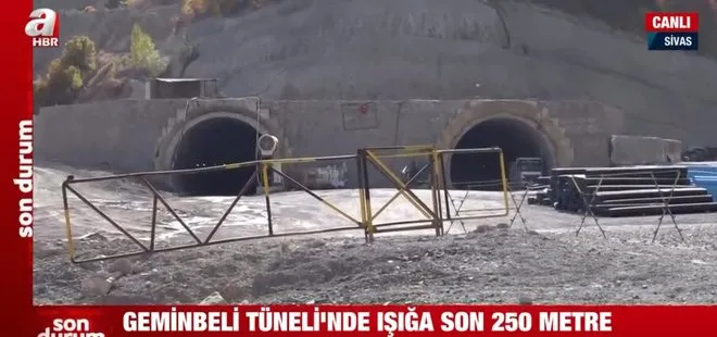 Geminbeli Tüneli’nde sona gelindi! A Haber muhabiri Murat Onur ışığa 250 metre kaldığını duyurdu