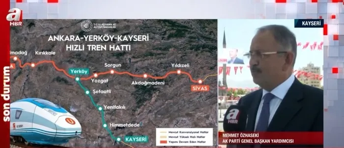 Ankara-Yerköy-Kayseri Hızlı Tren Hattı temeli atıldı! Başkan Erdoğan’dan önemli açıklamalar