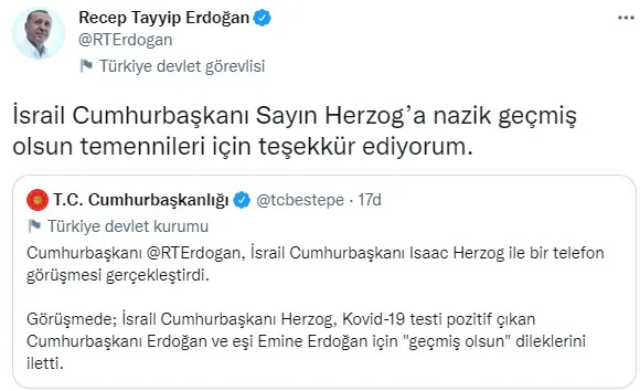 Son dakika: Başkan Erdoğan İsrail Cumhurbaşkanı Isaac Herzog'la telefonda görüştü! Geçmiş olsun mesajı - 5