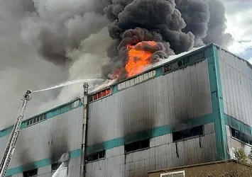 Tekirdağ'da fabrika yangını! Alevler yükseldi