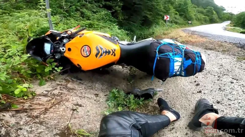 Kaza anını saniye saniye kaydetti! Feci anlar kamerada 4