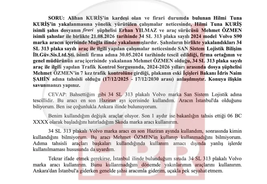 Bin TL'lik “çakarlı” araç sözleşmesi! İdris Naim Şahin'in çelişkili ifadesi ahaber.com.tr'de: “Tanımam” dedi ama kritik 4 ismi tanıdı - 1