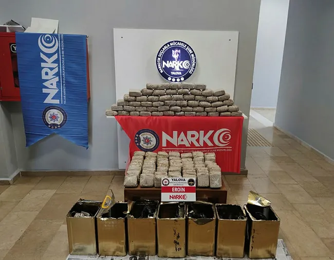 Yalova'da pirinç torbaları ve bal tenekelerine gizlenmiş 192 kilo 150 gram eroin ele geçirildi - 2