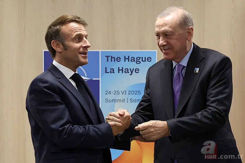 Macron'un Başkan Erdoğan'la tokalaşması gündem oldu! 4