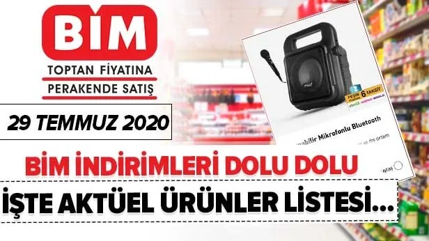 29 temmuz 2020 bim aktuel urunler