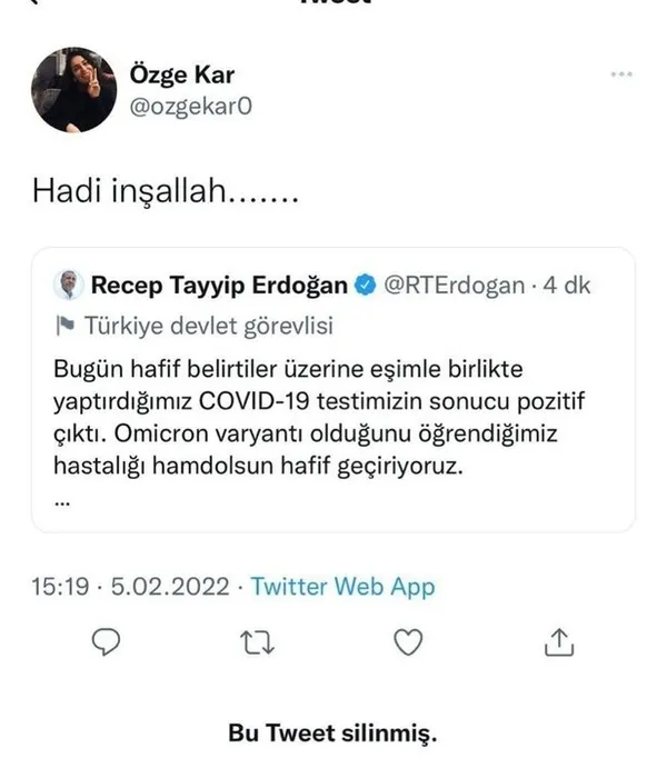 Başkan Erdoğan’ın Kovid-19 testi pozitif çıktı! Sosyal medyanın hadsizlerinden iğrenç sözler