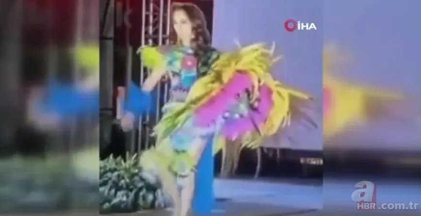 Güzellik yarışmasında Andrea Granados Victor isimli yarışmacı çarpıldı 2