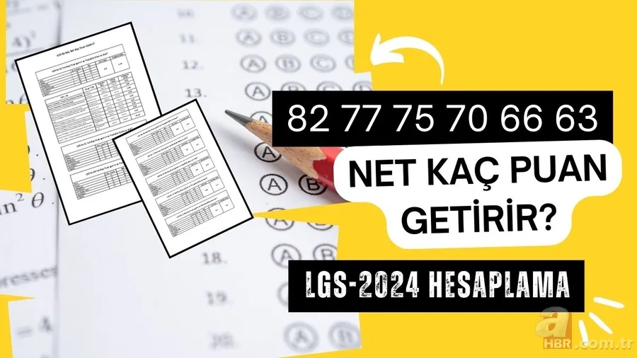 LGS'de kaç net kaç puan eder? 82 77 75 70 66 63 net kaç puan getirir? 395 410 440 457 470 puan hesaplama ve yüzdelik dilimleri... 1