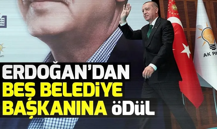 Başkan Erdoğan’dan en çok oy alan beş belediye başkanına ödül