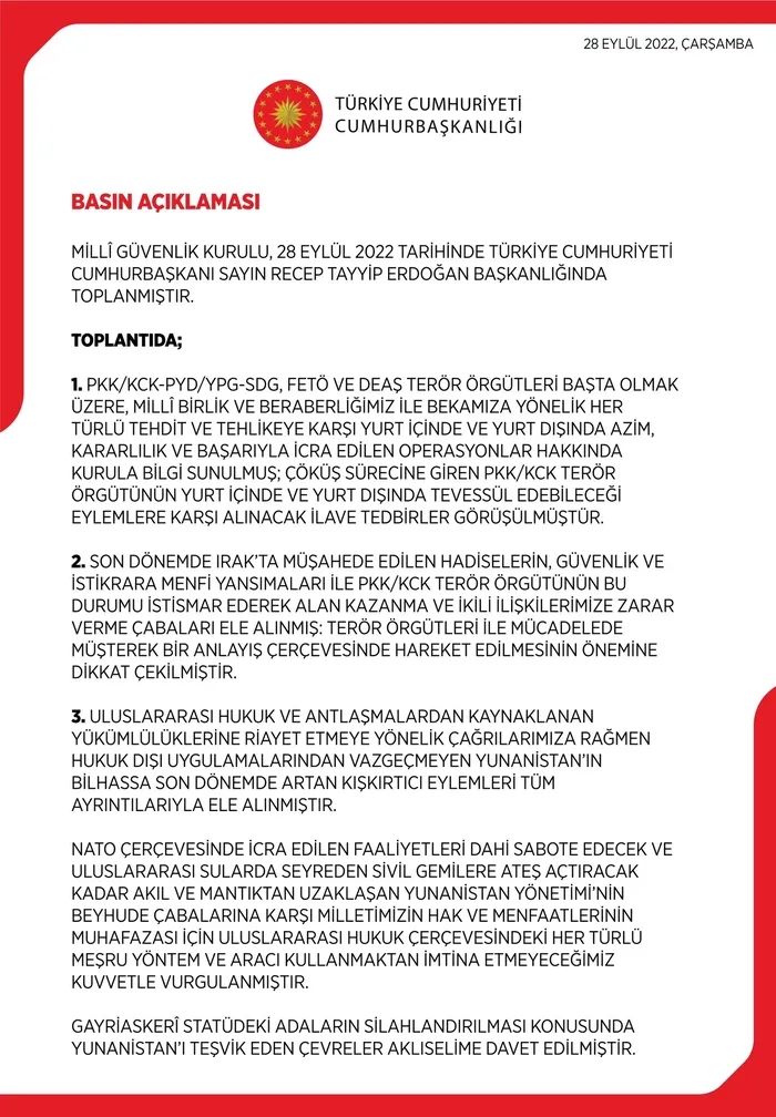 SON DAKİKA! Kritik MGK sona erdi! İşte yazılı açıklama... - 6