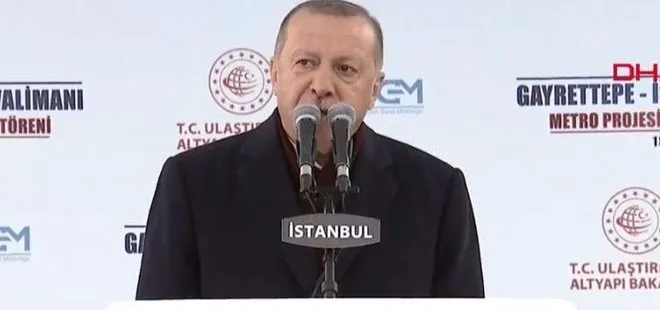 Başkan Erdoğan’dan Gayrettepe-İstanbul Havalimanı Metro Projesi İlk Ray Kaynağı Töreni’nde önemli açıklamalar