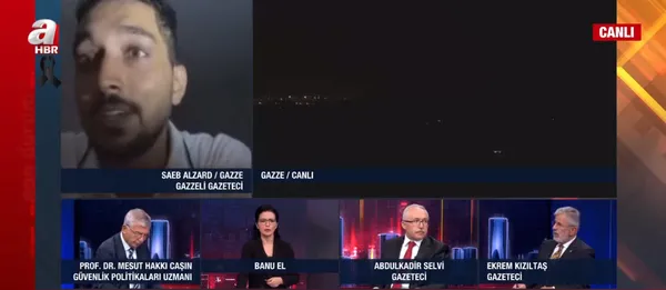 A Haber canlı yayınında yürekleri dağlayan sözler! Gazzeli Gazeteci Saeb Alzard: Evimiz bombalandı! Çok şükür babam şehit düştü - 5