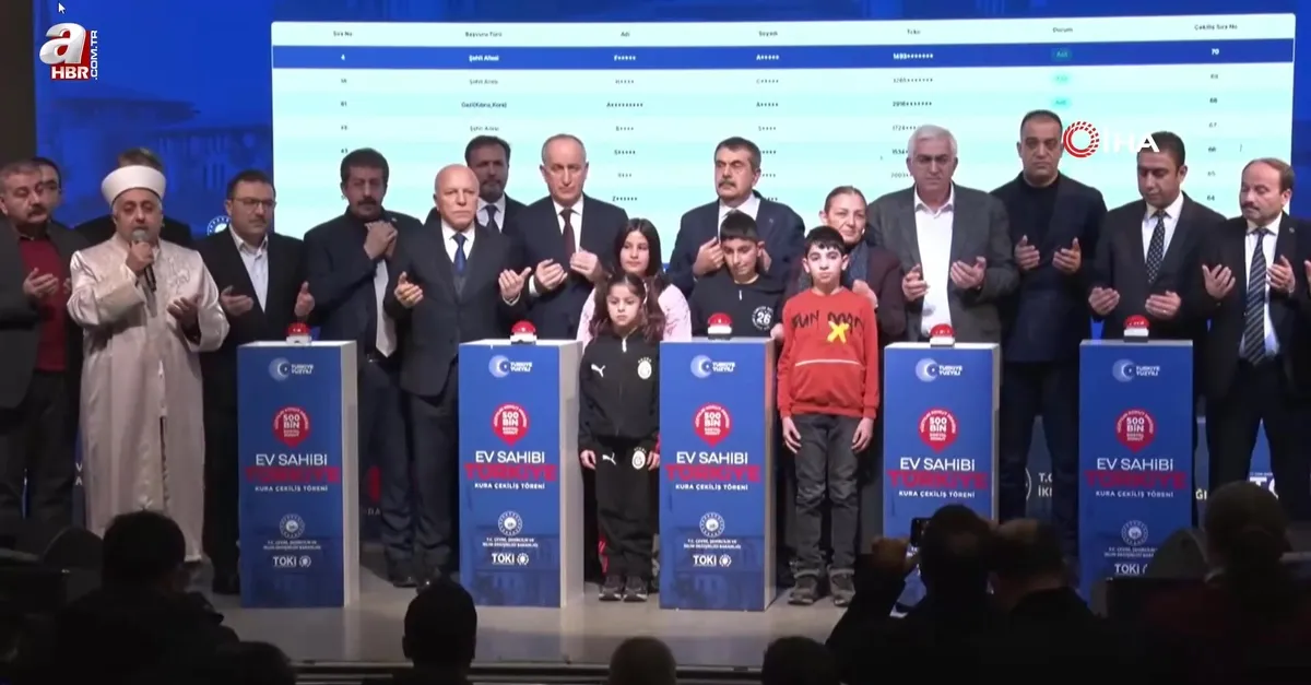 Erzurum’da TOKİ kuraları çekildi