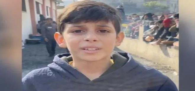 Gazzeli çocuktan yürek yakan sözler: Aç yatıyoruz