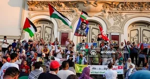 Tunus’ta Gazze’deki soykırım protesto edildi