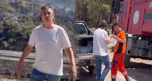 Şarkıcı Çelik yangın bölgesinde!