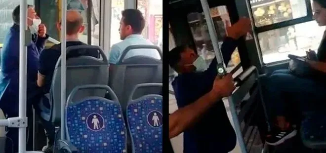 Sivas’ta halk otobüsünde yolcuların maske kavgası kamerada: Ben maske takıyorsam, siz de takacaksınız