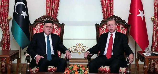 Başkan Erdoğan, Sarraj’ı kabul etti