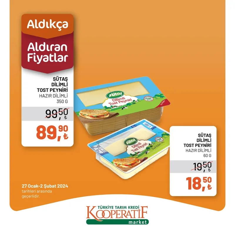 Tarım Kredi Market indirim için son gün! TK’da tost peyniri 129,90 TL, zeytin 129,90 TL, beyaz peynir 109,90 TL, çay 106,90 TL, tereyağı 59,00 TL… - 9