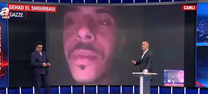 filistinli-gehad-el-shourbasi-a-haberde-gazzede-enkaz-yiginlarinin-arasinda-soykirimi-ve-hayatta-kalma-mucadel-1760387946557.jpg Gazzeli Gehad El Shourbası ( A Haber - Ekran Görüntüsü)
