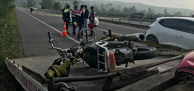 Refüje çarpan motosikletin sürücüsü öldü