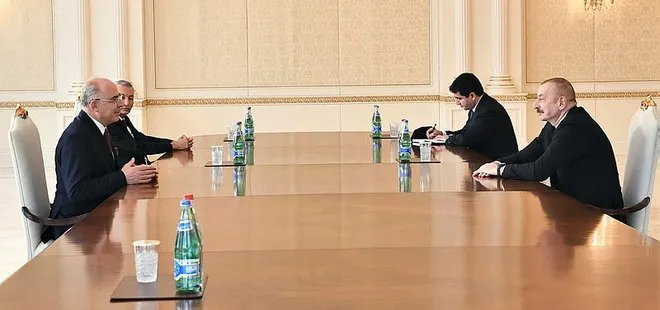 Azerbaycan Cumhurbaşkanı İlham Aliyev MHP heyetini kabul etti