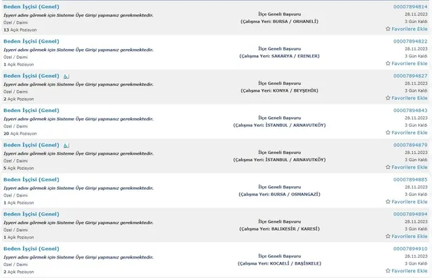 KPSS’SİZ MÜLAKATSIZ 29 BİN İŞÇİ ALINACAK! İŞKUR ilkokul mezunu alım yapacak kurumların listesini ve ilanları açıkladı