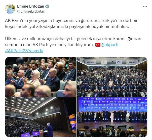 emine-erdogandan-ak-partinin-23uncu-kurulus-yil-donumune-iliskin-paylasim-1723653829746.jpeg Emine Erdoğan'dan AK Parti'nin 23'üncü kuruluş yıl dönümüne ilişkin paylaşım - 1