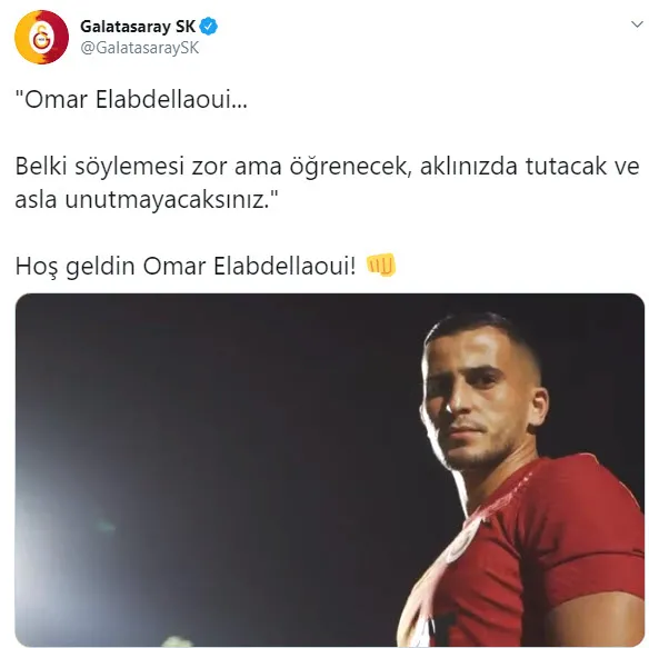 Son dakika: Galatasaray Omar Elabdellaoui transferini duyurdu
