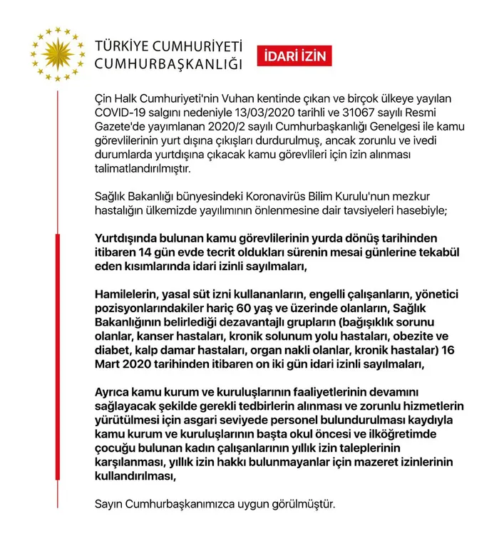 Kamu kurum ve kuruluşlarında kimler 12 gün izin yapacak? - 2