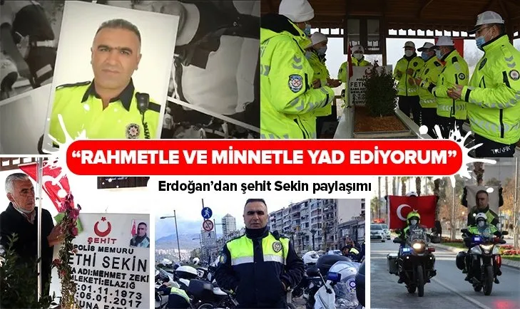 Son dakika: Başkan Erdoğan’dan şehit kahraman polis Fethi Sekin paylaşımı!